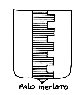 Bild des heraldischen Begriffs: Palo merlato